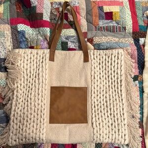 Anthropologie Woven Tote Bag